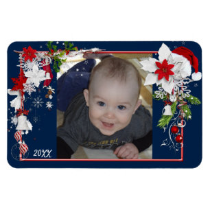 Kids Photo Template Christmas Gift for Grandma Magnet