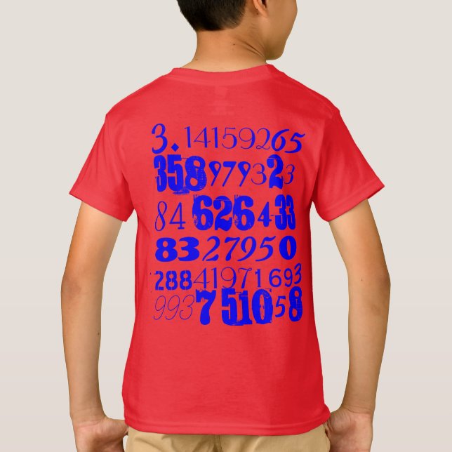 Kids' Pi T-Shirt(Tag-less) T-Shirt (Back)