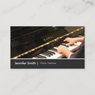 Kids Piano Lessons - Piano Teacher / Instructor Business Card