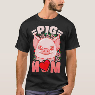 Kids Pig Mum Mama Farmer T-Shirt