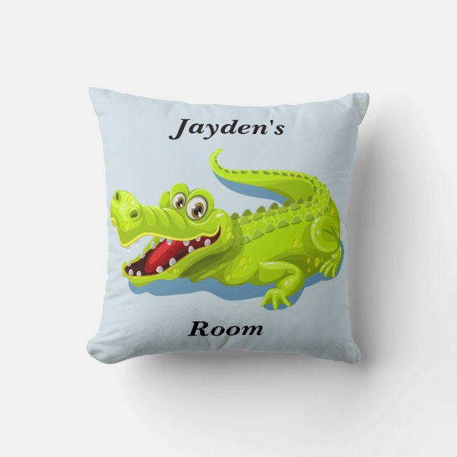 Kid's Pillow Cute Baby Alligator (Front)