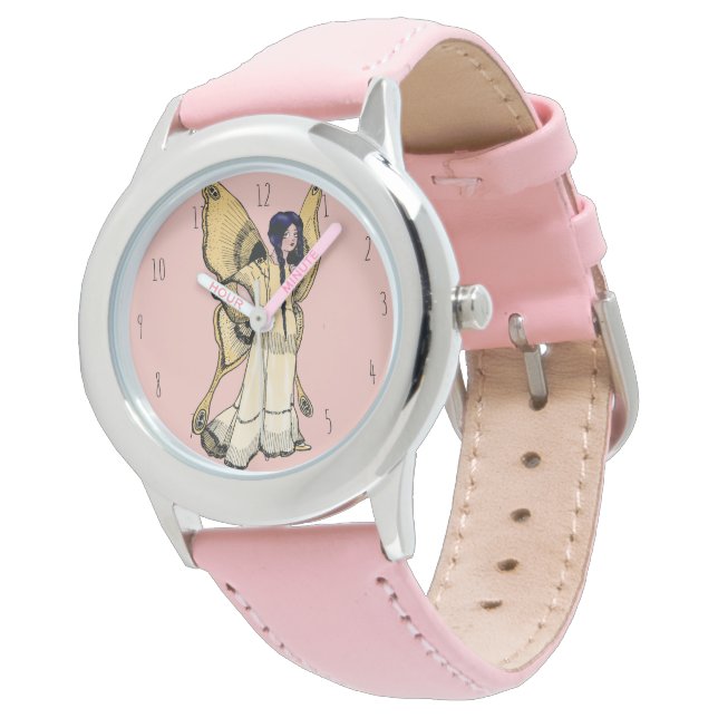 Kids' Pink Fairy Watch (Angled)