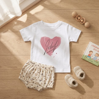 Kids Pink Heart T-Shirt