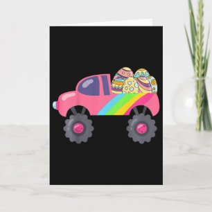 Kids Pink Monster Truck Eggs Easter Egg Hunting Ki Card