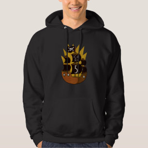 Kids Pirate 5th Birthday Boys 5 Years Pirate Ship Hoodie
