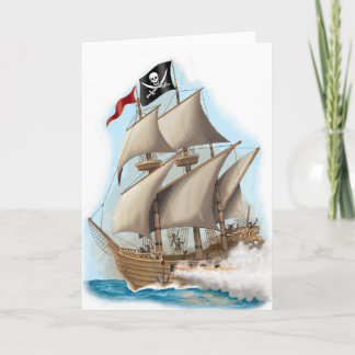 kids pirate birthday card