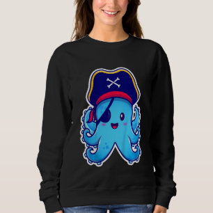 Kids Pirate Octopus cute children's design (C) Sweatshirt