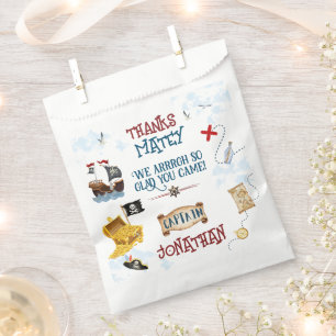Kids pirate party birthday thank you Favour Bag