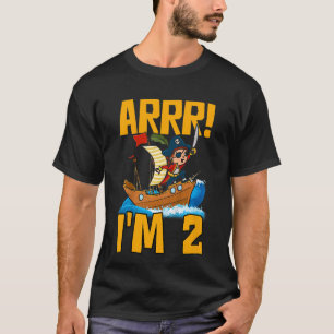 Kids Pirates 2 Years Old Birthday 2nd B Day T-Shirt