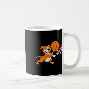 Kids Pitbull Dog Playing Bysketbyll Dog Sports Gam Coffee Mug