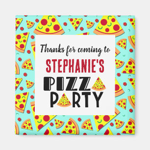 Kids Pizza Birthday Thank You Party Favour Magnet