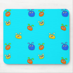 Kid's Placemat Mousepad Light Blue Bugs
