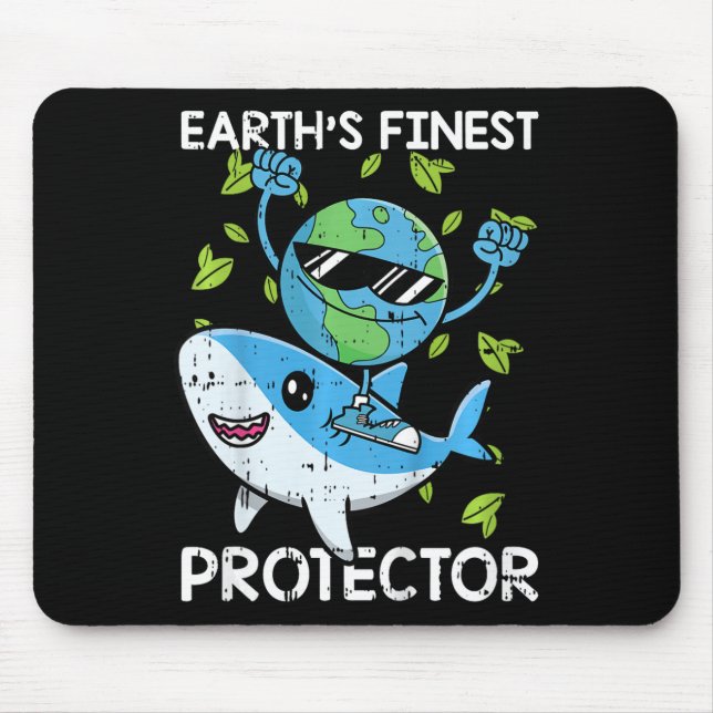 Kids Planet Protector Earth Day Environmental Anim Mouse Pad (Front)