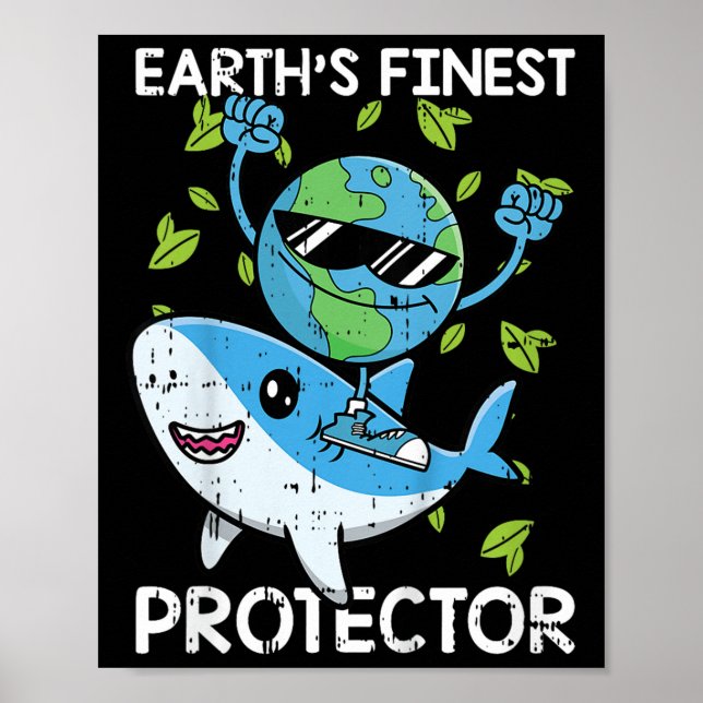 Kids Planet Protector Earth Day Environmental Anim Poster (Front)