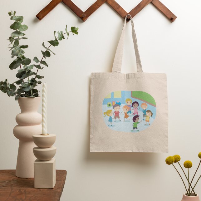 Kids Playing In The Classroom Tote Bag (Creator Uploaded)