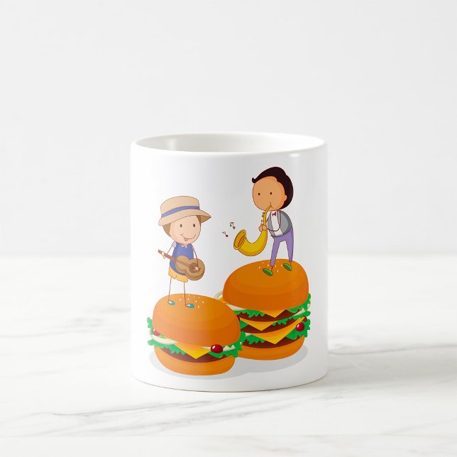 Kids Playing Music on Giant Cheeseburgers  Coffee Mug (Creator Uploaded)