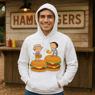 Kids Playing Music on Giant Cheeseburgers  Hoodie
