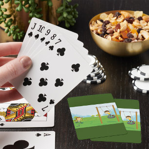 Kids Playing on Tire Swing Cards