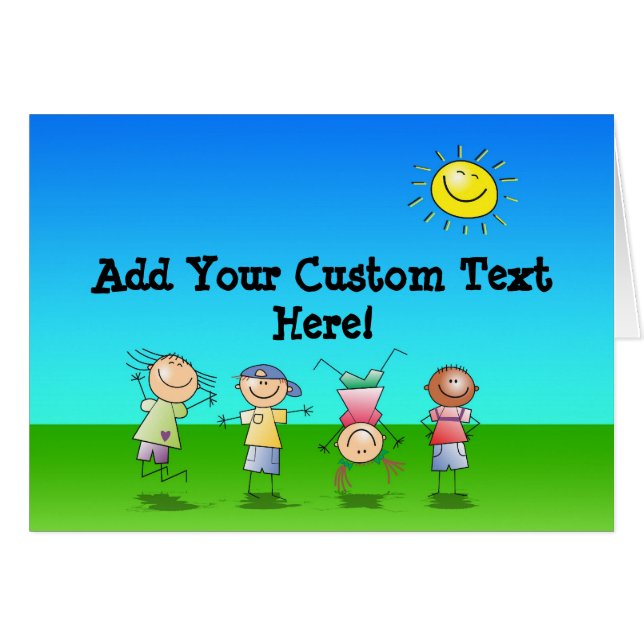 Kids Playing Outdoors on a Sunny Day (Front Horizontal)