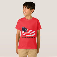 Kids' Pledge Allegiance Flag Hanes T-Shirt