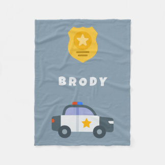 Kids Police Blanket - Personalised Name Blanket