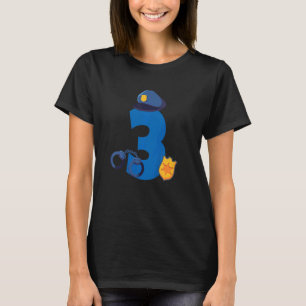 Kids Police Car 3rd Birthday 3 Years Old Birthday T-Shirt
