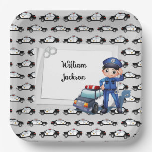 Kids Policeman  Paper Plate