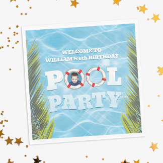 Kids Pool Party Napkins - Birthday Party Decor