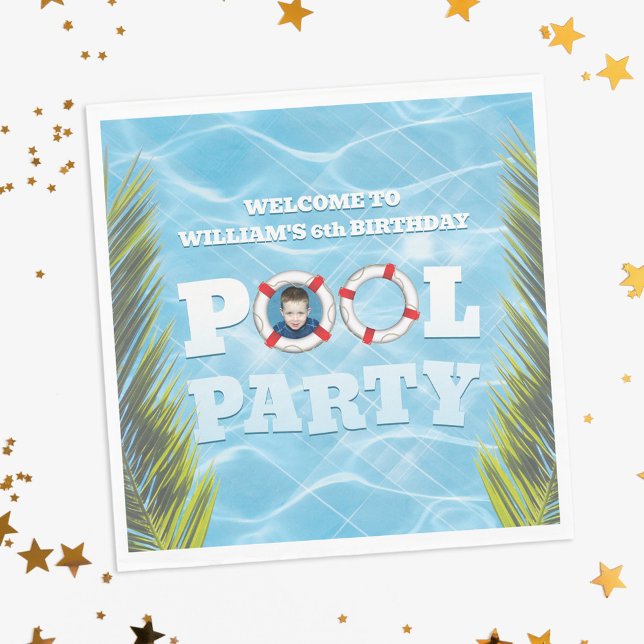 Kids Pool Party Napkins - Birthday Party Decor (Creator Uploaded)
