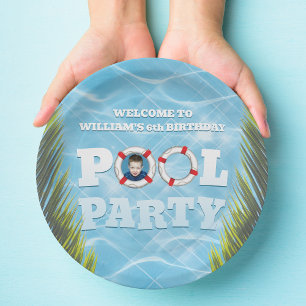 Kids Pool Party Plates - Birthday Party Decor