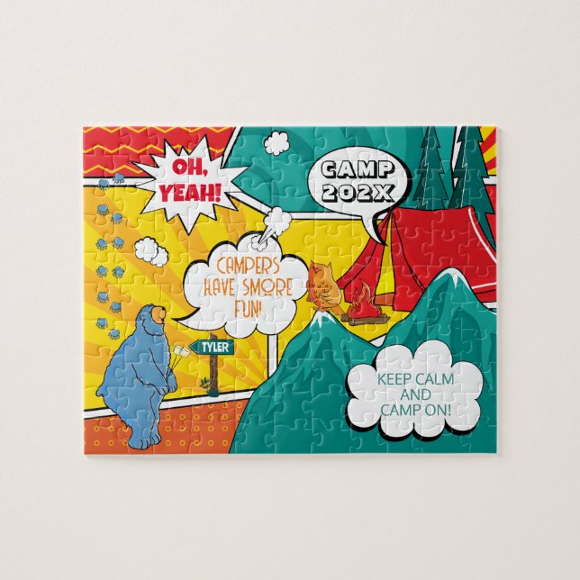 Kid's Pop Art Summer Camp Jigsaw Puzzle (Horizontal)