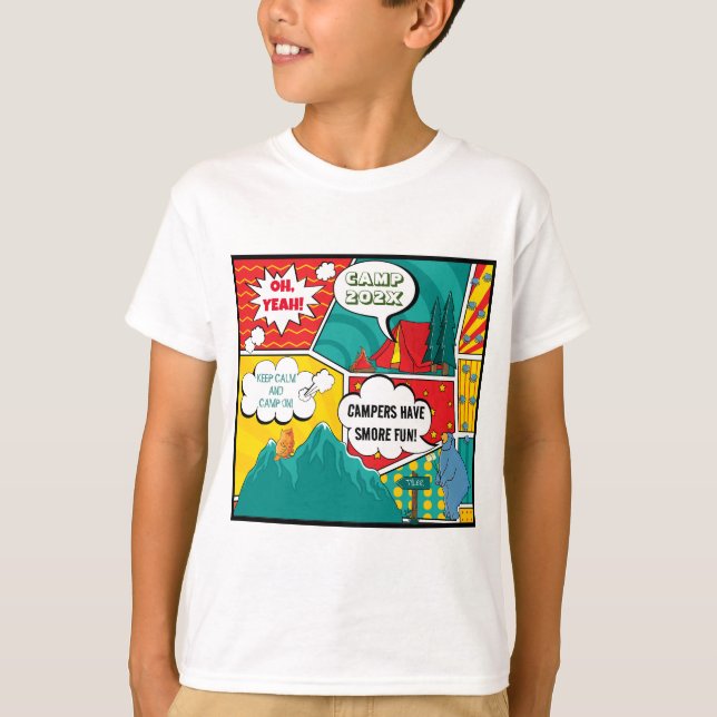 Kid's Pop Art Summer Camp T-Shirt (Front)