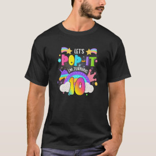Kids Pop It 10th Year Old Birthday Girl Unicorn Po T-Shirt