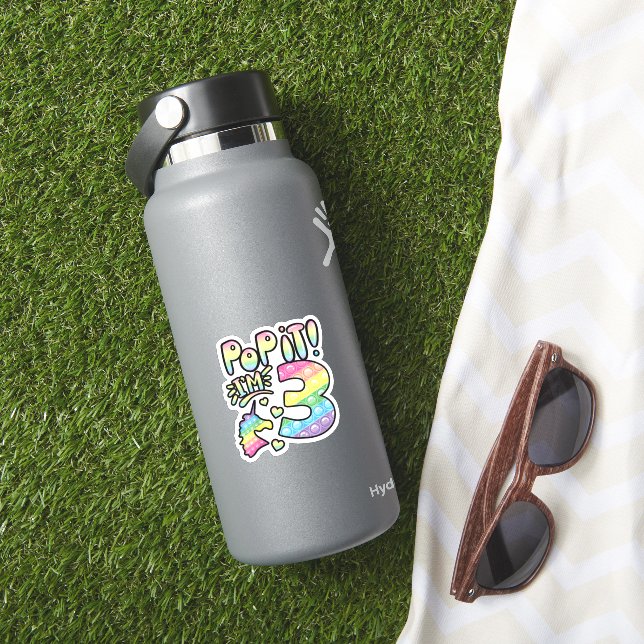 Kids Pop It 3rd Birthday Girls 3 Years Old Fidget  (HydroFlask Insitu)