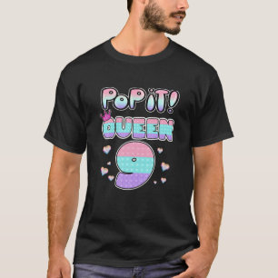 Kids Pop It 9Th Birthday Queen Years Old Girl Fidg T-Shirt
