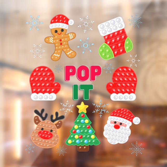Kids Pop It Christmas Bubble Santa Reindeer    (Sheet 2)