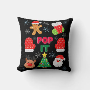 Kids Pop It Christmas Bubble Santa Reindeer   Cushion