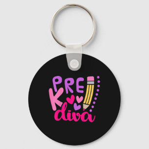Kids Pre-K Diva Back To School Key Ring