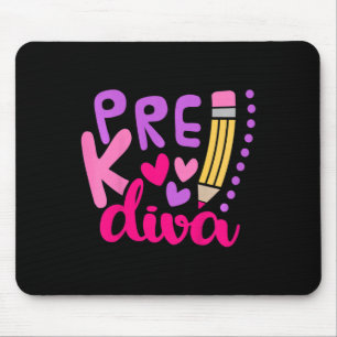 Kids Pre-K Diva  Back To School Mouse Pad