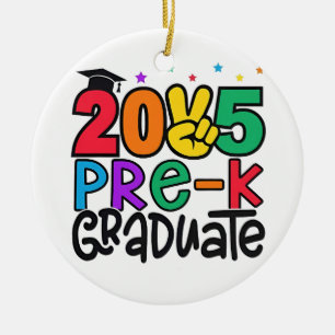Kids Pre-K Grad 2025 Preschool Prek Graduation Ceramic Ornament