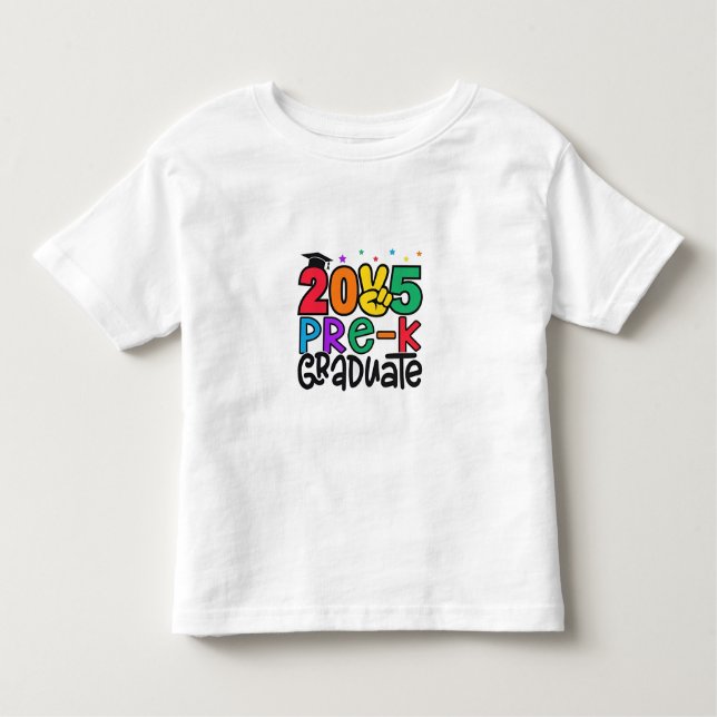 Kids Pre-K Grad 2025 Preschool Prek Graduation Toddler T-Shirt (Front)