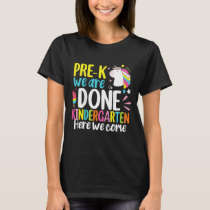 Kids Pre K Graduation Cute Unicorn Girls Last Day  T-Shirt