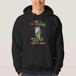 Kids Pre K Graduation Magical Unicorn Kindergarten Hoodie
