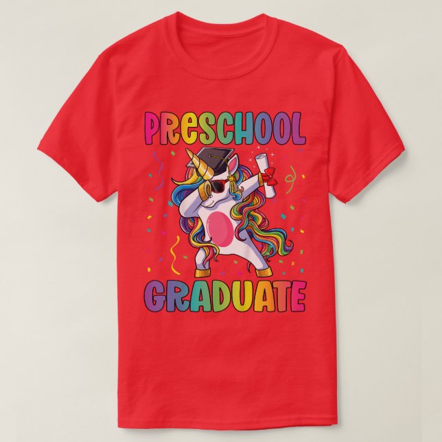 Kids Preschool Graduation Dab Unicorn Preschool Gr T-Shirt (Design Front)