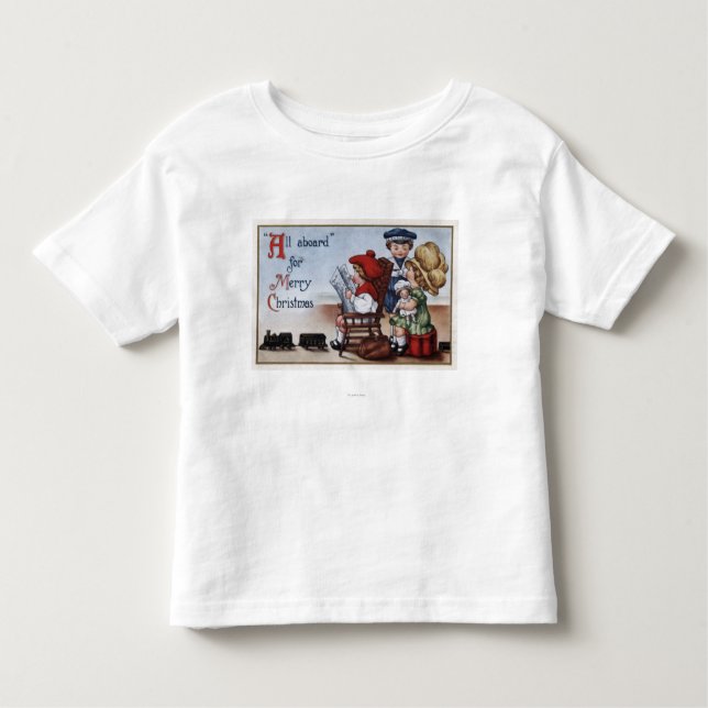 Kids Pretending to be in a Train Toddler T-Shirt (Front)