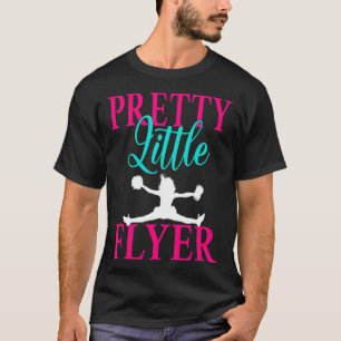 Kids Pretty Little Flyer Funny Cheerleading Cheerl T-Shirt