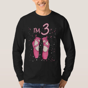 Kids Princess 3rd Birthday I'm 3 Years Old Balleri T-Shirt