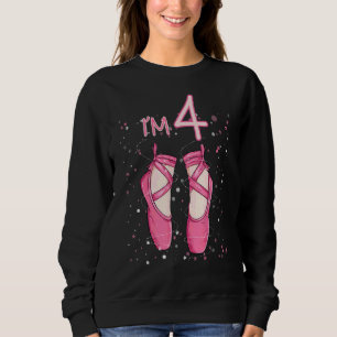 Kids Princess 4th Birthday I'm 4 Years Old Balleri Sweatshirt