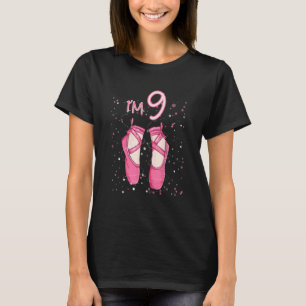 Kids Princess 9th Birthday I'm 9 Years Old Balleri T-Shirt