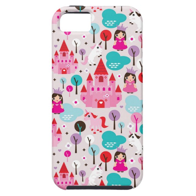 kids princess castle and unicorn Case-Mate iPhone case (Back)